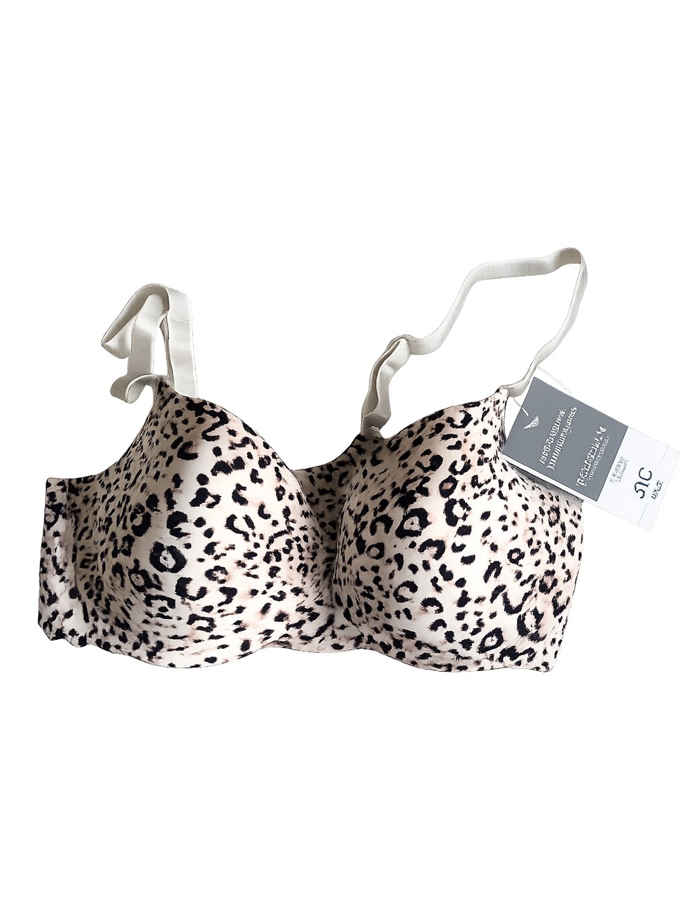 Leopard Print Bra - Nude/Black - 38C